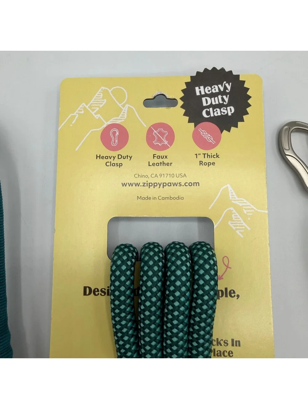 ZippyPaws Rope Leash 5 Foot Teal Dog Leash 1